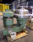 Used Westfalia SB-80-33-177 Desludger Disc Centrifuge. 316 Stainless steel construction (product contact areas), maximum bowl speed 4420 rpm, separator design (Liquid/liquid/solids separation), self-...