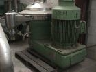 Used Westfalia SB-80-47-177 Desludger Disc Centrifuge, 316 stainless steel construction on product contact areas. Maximum bowl speed 4420 rpm, clarifier design,  hydro-hermetic design, centripetal pu...