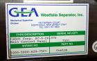 Used- GEA Westfalia SC-6-06-076 Desludger Disc Centrifuge