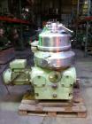Used Stainless Steel Westfalia Desludger Disc Centrifuge, VA-35-09-566