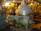 USED: Westfalia CSA160-47-076 clarifier/desludger centrifuge. Materialof construction is 316 stainless steel. (Werkstoff 1.4590). Max bowlspeed is 5920 rpm. Bowl diameter is approx 18