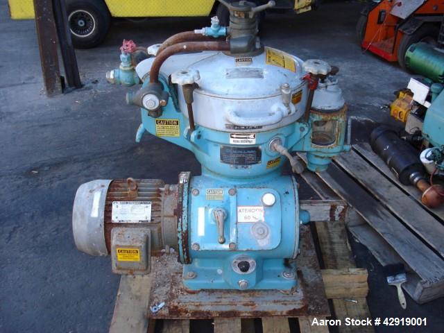 Used- Alfa Laval MAB-204S-24-60 Oil Purifier Disc Centrifuge