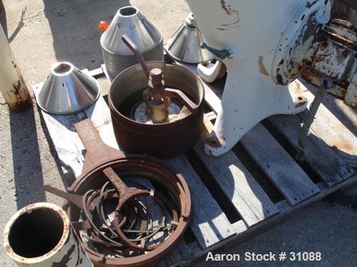 Used Alfa-Laval CDM 209-74S-60 Oil Purifier, 430 Stainless Steel. Designed for applications with mostly heavy phase, rated at 15 gallons per minute. 7.5 hp motor 480/3/60. Pump on heavy phase dischar...
