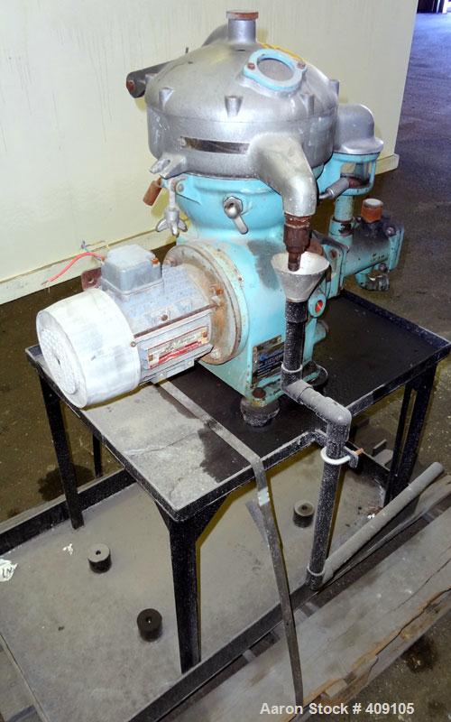 Used Stainless Steel Alfa Laval Solid Bowl Disc Centrifuge,  MAB-103B-24-50/420