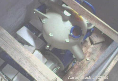 USED: Alfa Laval MAB-103 solid bowl disc centrifuge, stainless steel/aluminum/carbon steel construction, separator design. Direct driven by a .75 kw, 3/50/240/415 volt, 1400 rpm motor. Unit refurbish...