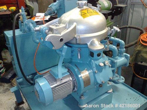 Used Carbon Steel Alfa Laval Solid Bowl Disc Centrifuge, MAB-104 