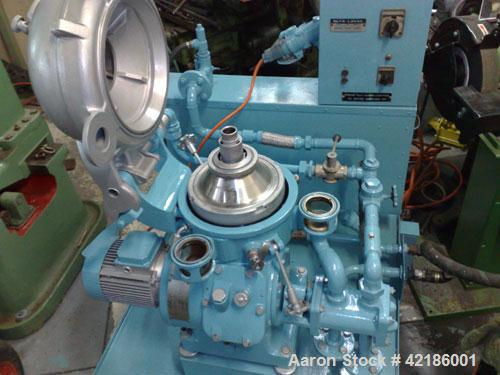 Used Carbon Steel Alfa Laval Solid Bowl Disc Centrifuge, MAB-104 