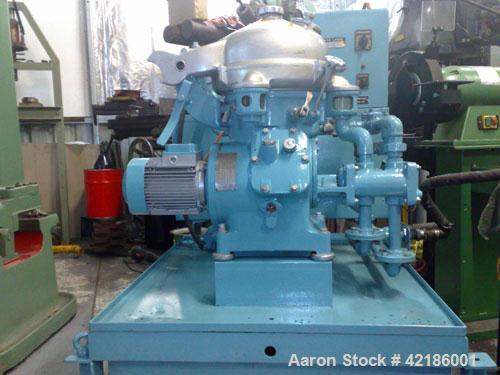 Used Carbon Steel Alfa Laval Solid Bowl Disc Centrifuge, MAB-104 