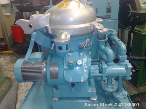 Used Carbon Steel Alfa Laval Solid Bowl Disc Centrifuge, MAB-104 