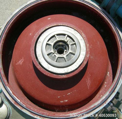 Used Alfa Laval Solid Bowl Disc Centrifuge, model MAB-206-S-24-60-HZ, 316 stainless steel. Maximum bowl speed 1700-1800 rpm. Aluminum top cover. Driven by a 5.6 kw (7.5 hp) 3/60/208-230/460 volt, 172...