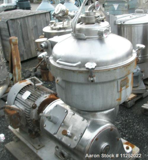 Used- Alfa Laval SRG-214-14HH Solid Bowl Disc Centrifuge