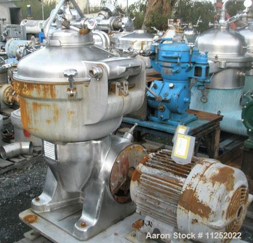 Used- Alfa Laval SRG-214-14HH Solid Bowl Disc Centrifuge