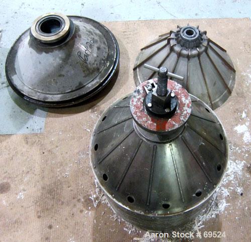 Used Stainless Steel Alfa-Laval Solid Bowl Disc Centrifuge, Model TGV-214H  