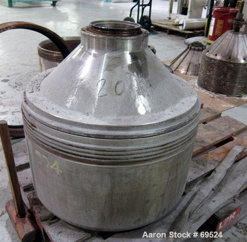 Used Stainless Steel Alfa-Laval Solid Bowl Disc Centrifuge, Model TGV-214H  