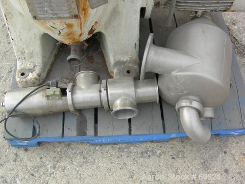 Used Stainless Steel Alfa-Laval Solid Bowl Disc Centrifuge, Model TGV-214H  