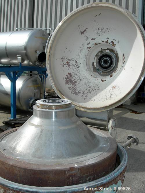 Used- Alfa-Laval Model TGV-214H Solid Bowl Disc Centrifuge. 329 Stainless steel construction (product contact areas). Separa...