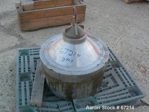 USED: Alfa Laval TVB-214H-15-21-60 solid bowl disc centrifuge. 316 stainless steel construction, separator design, coupled drive, sub-base, 15 hp drive motor 440/3/60/1790 rpm.