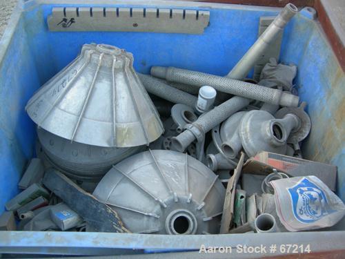 USED: Alfa Laval TVB-214H-15-21-60 solid bowl disc centrifuge. 316 stainless steel construction, separator design, coupled drive, sub-base, 15 hp drive motor 440/3/60/1790 rpm.