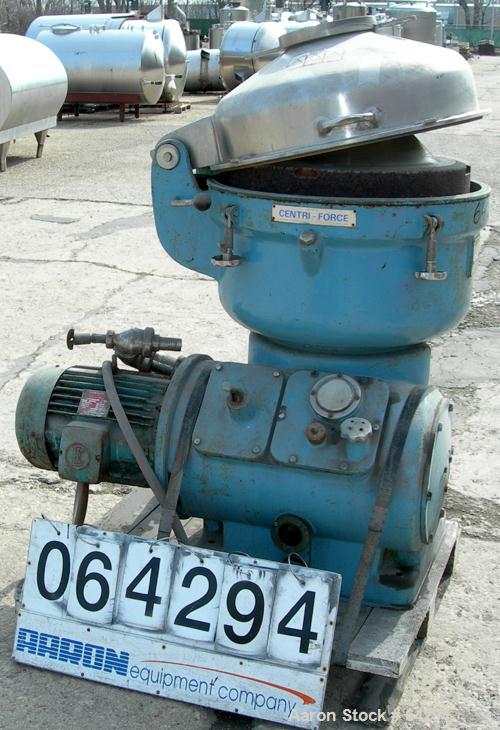Used Stainless Steel Alfa-Laval Solid Bowl Disc Centrifuge. BRH-214-34H-12  