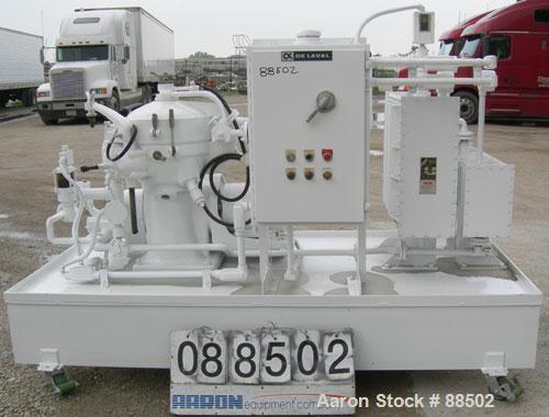 USED: Delaval model MAB-206-S29-60 solidi bowl disc centrifuge, 316 stainless steel/aluminum construction on product contact areas.Aluminum top cover. 8200 max bowl speed, purifier/clarifier design, ...