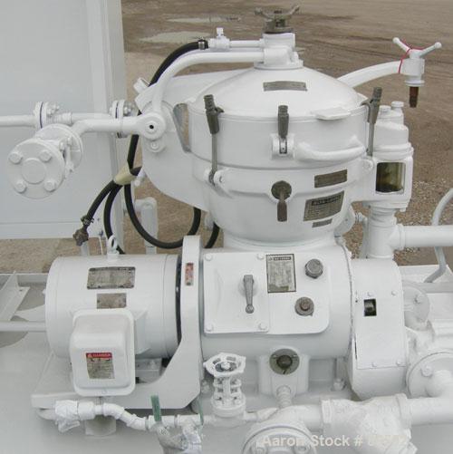 USED: Delaval model MAB-206-S29-60 solidi bowl disc centrifuge, 316 stainless steel/aluminum construction on product contact areas.Aluminum top cover. 8200 max bowl speed, purifier/clarifier design, ...