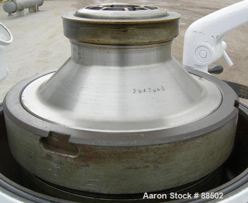 USED: Delaval model MAB-206-S29-60 solidi bowl disc centrifuge, 316 stainless steel/aluminum construction on product contact areas.Aluminum top cover. 8200 max bowl speed, purifier/clarifier design, ...