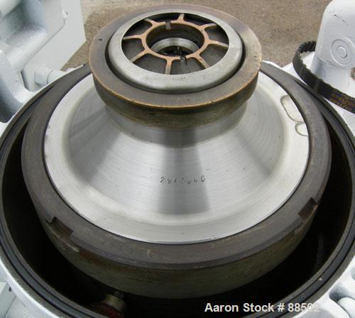 USED: Delaval model MAB-206-S29-60 solidi bowl disc centrifuge, 316 stainless steel/aluminum construction on product contact areas.Aluminum top cover. 8200 max bowl speed, purifier/clarifier design, ...