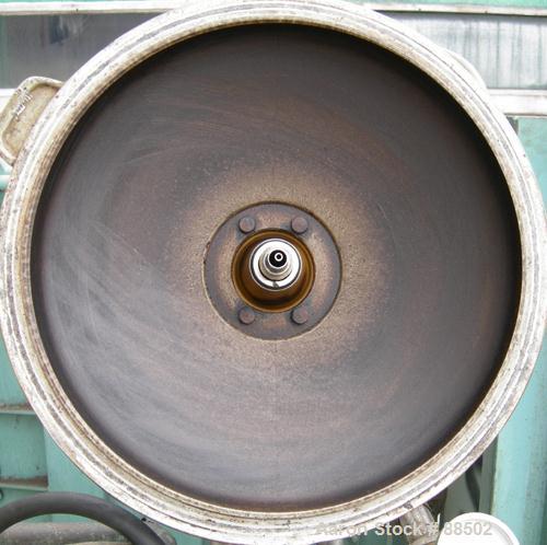 USED: Delaval model MAB-206-S29-60 solidi bowl disc centrifuge, 316 stainless steel/aluminum construction on product contact areas.Aluminum top cover. 8200 max bowl speed, purifier/clarifier design, ...