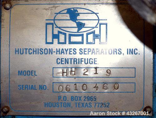 Unused- Hutchison Hayes HH-219 (Alfa-Laval MAB) Solid Bowl Disc Centrifuge