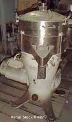 Used Stainless Steel Sharples Cream Cheese Concentrating Centrifuge