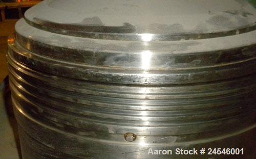 Used Westfalia BKA-25-86-076 Solid Bowl Disc Centrifuge, 316 Stainless Steel Construction (product contact areas). Maximum bowl speed 6500 rpm, chamber bowl clarifier design, centripetal pump liquid ...