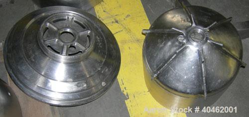 Used: Westfalia BKA-28-86-076 solid bowl disc centrifuge, 316 stainless steel construction (product contact areas), max bowl speed 6500 rpm, chamber bowl clarifier design, centripetal pump liquid dis...