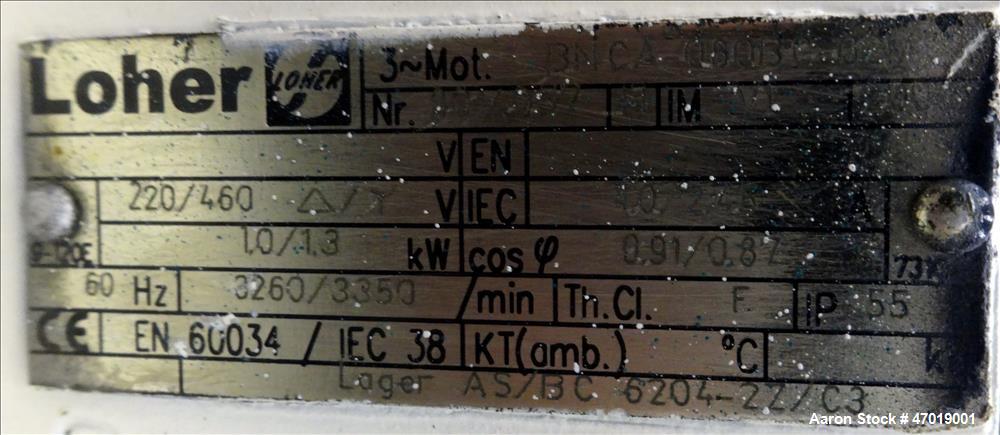 Used Westfalia CTC-3-03-107 Solid Bowl Disc Centrifuge