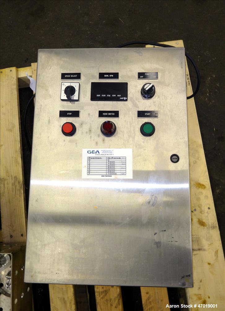 Used Westfalia CTC-3-03-107 Solid Bowl Disc Centrifuge