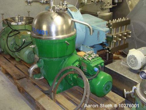Used Westfalia Chamber Bowl Disc Centrifuge, KA-25-86-076 