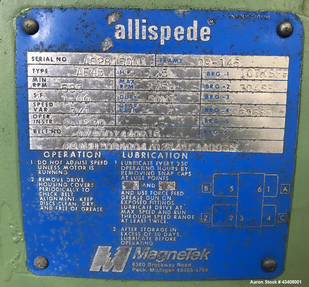 Used- Westfalia KA-6-86-575 Solid Bowl Chamber Centrifuge