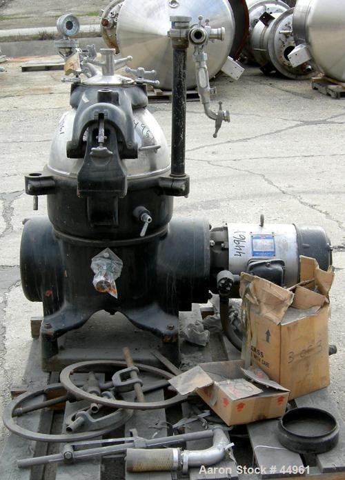 Used Stainless Steel Westfalia Chamber Bowl Centrifuge, KG-4006 
