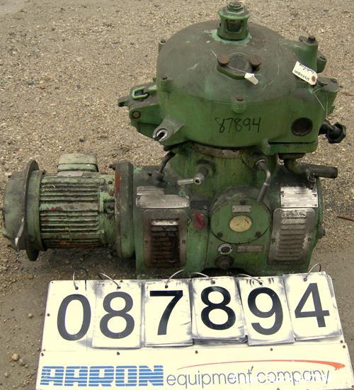 Used Stainless Steel Westfalia OTA-7-00-066 Solid Bowl Disc Centrifuge, 329
