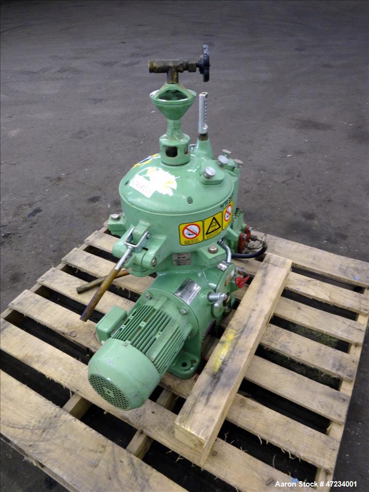 Used Westfalia OTB-2-00-066 solid bowl disc centrifuge
