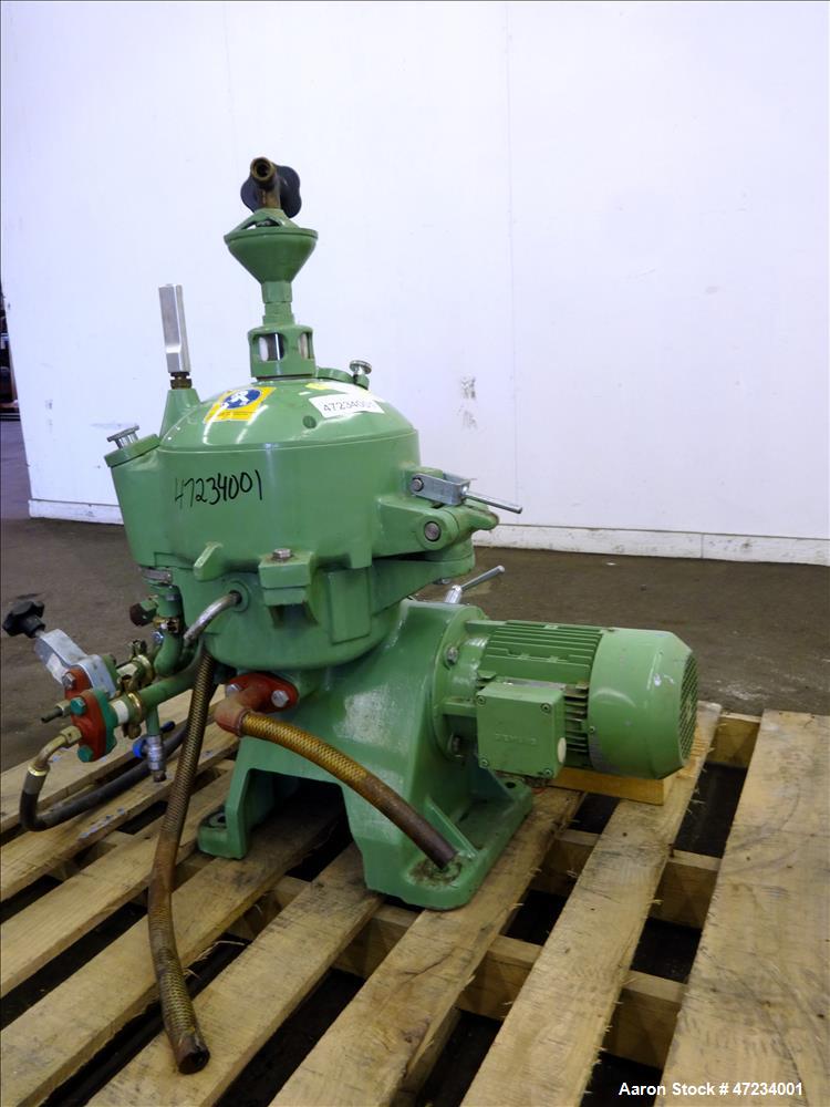 Used Westfalia OTB-2-00-066 solid bowl disc centrifuge