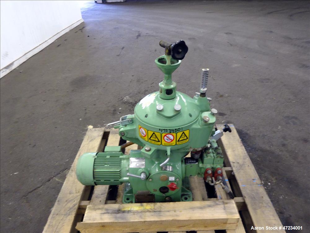 Used Westfalia OTB-2-00-066 solid bowl disc centrifuge