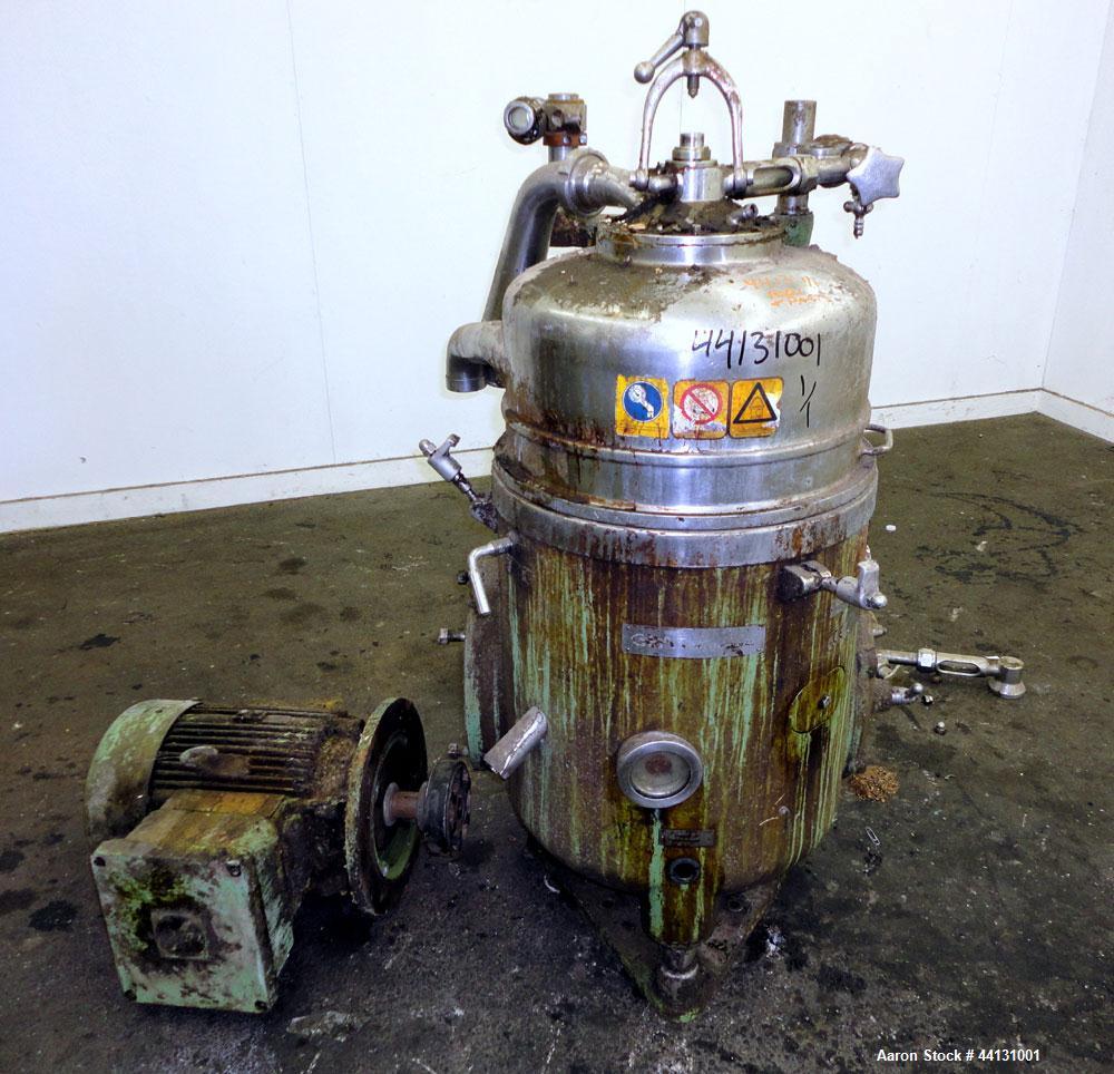 Used Stainless Steel Westfalia Solid Bowl Disc Centrifuge, RTA-45-01-074