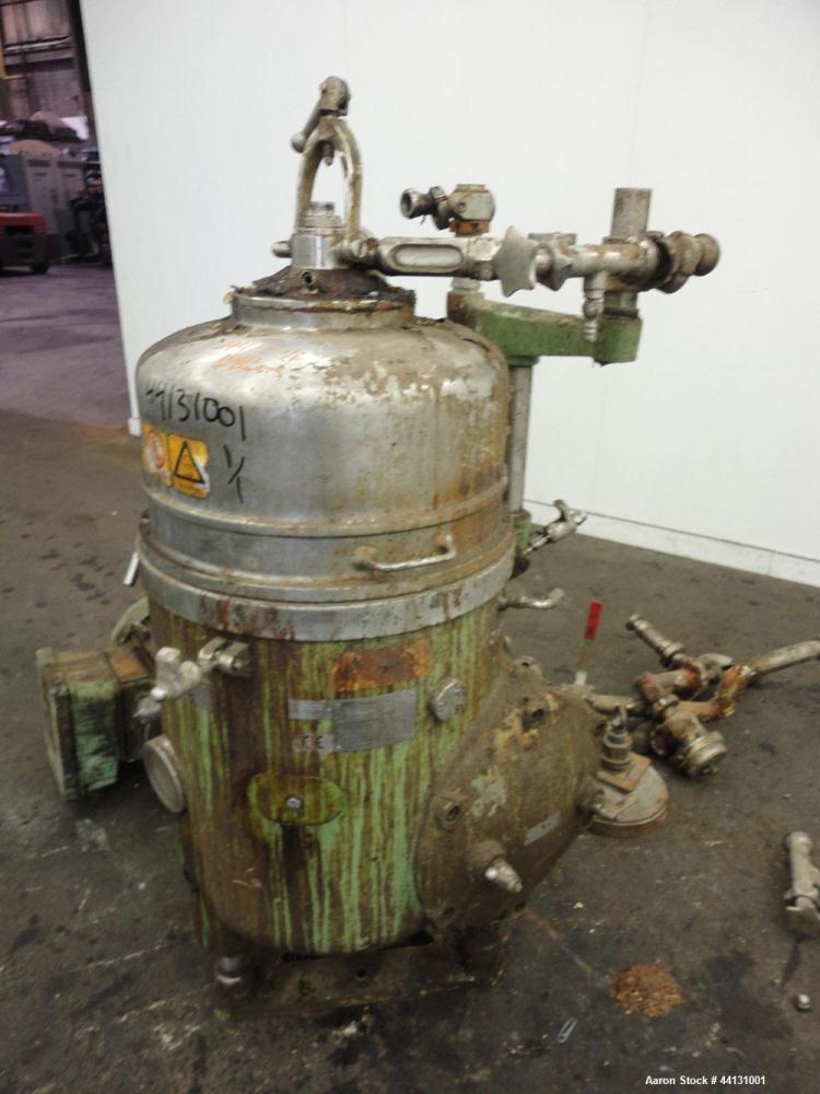 Used Stainless Steel Westfalia Solid Bowl Disc Centrifuge, RTA-45-01-074