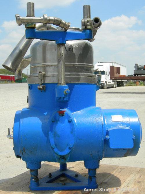 Used Stainless Steel Westfalia Solid Bowl Refining Disc Centrifuge, RTA-45-01-074 