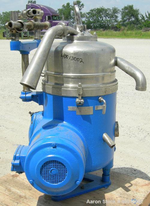 Used Stainless Steel Westfalia Solid Bowl Refining Disc Centrifuge, RTA-45-01-0