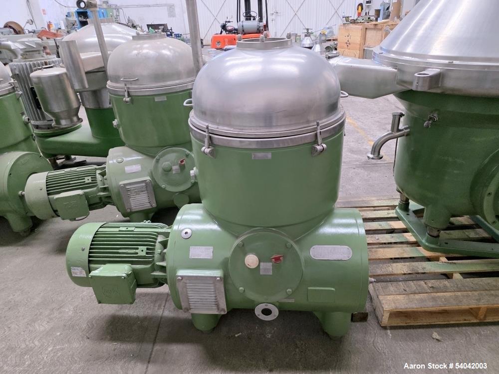 Used Westfalia RTA-140-01-076 Solid Bowl Disc Centrifuge – 5000 RPM, Stainless Steel, Dual Phase Discharge