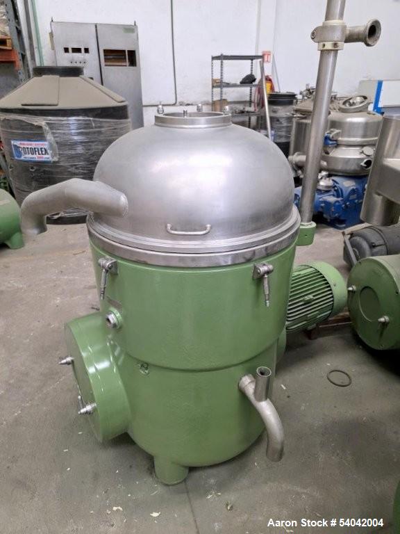 Westfalia RTA-140-51-S76 Disc Centrifuge – Solid Bowl, 5000 RPM, Stainless Steel, Dual Phase Discharge