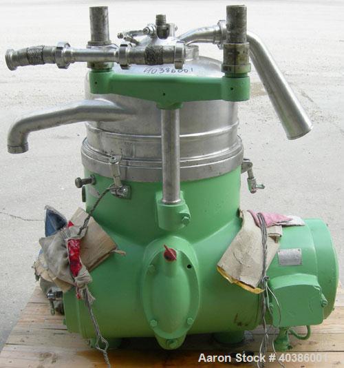 Used Stainless Steel Westfalia Solid Bowl Disc Centrifuge, RTA-45-01-076 