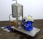 Used Alfa Laval MAB-104B-24 Solid Bowl Disc Centrifuge. 2205 Stainless steel construction (product contact areas). maximum bowl speed 7350 rpm, separator design (liquid/liquid/solid separation), alum...