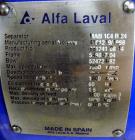 Used Alfa Laval MAB-104B-24 Solid Bowl Disc Centrifuge. 2205 Stainless steel construction (product contact areas). maximum bowl speed 7350 rpm, separator design (liquid/liquid/solid separation), alum...